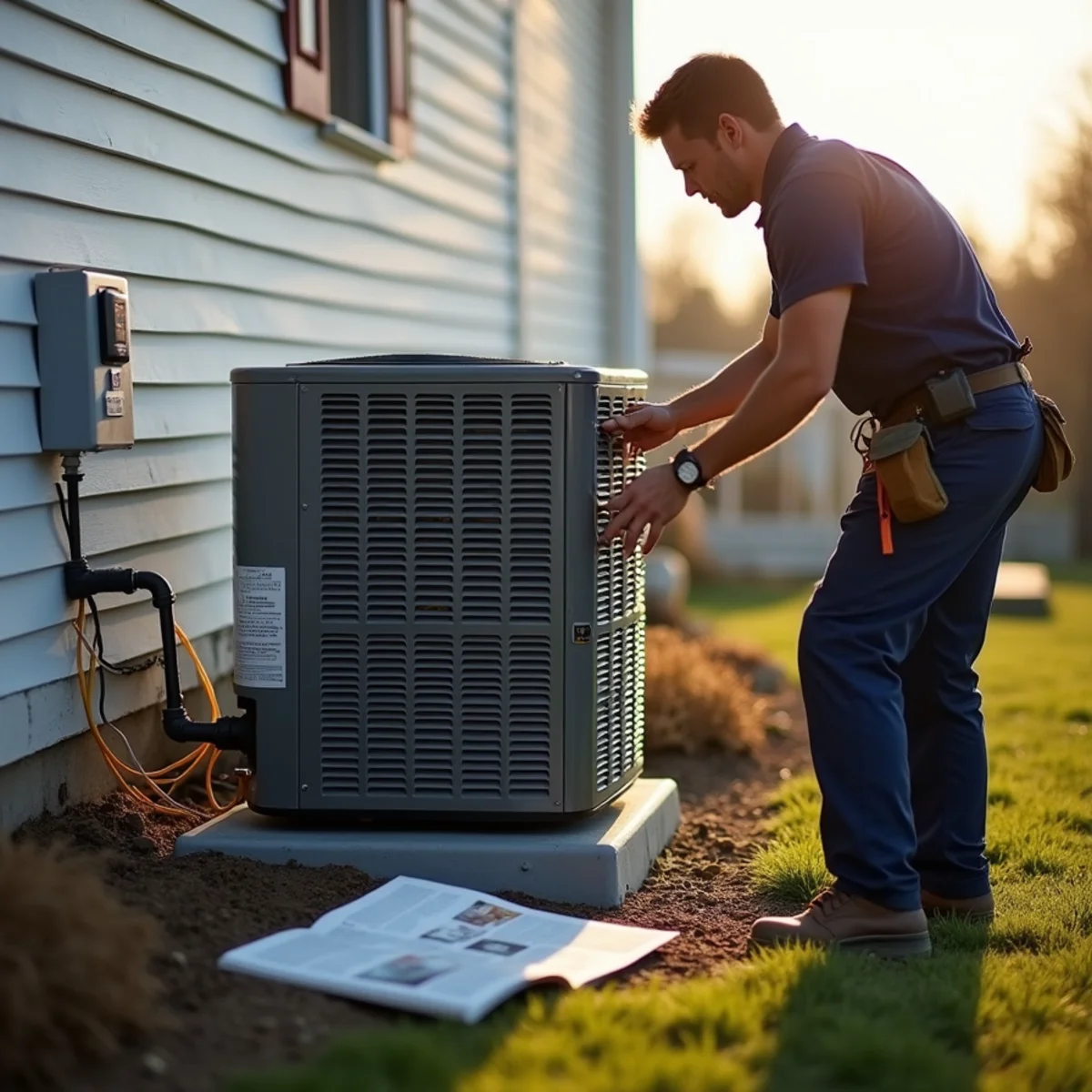 Completed ac installation work handed over to a homeowner in Carlisle, PA