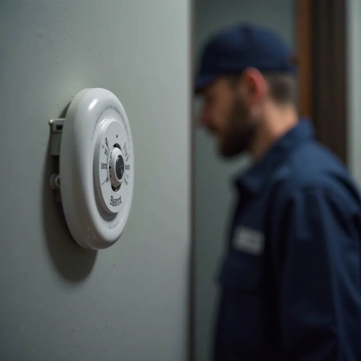 Carbon monoxide alarm mounted near a furnace in a Carlisle, PA home