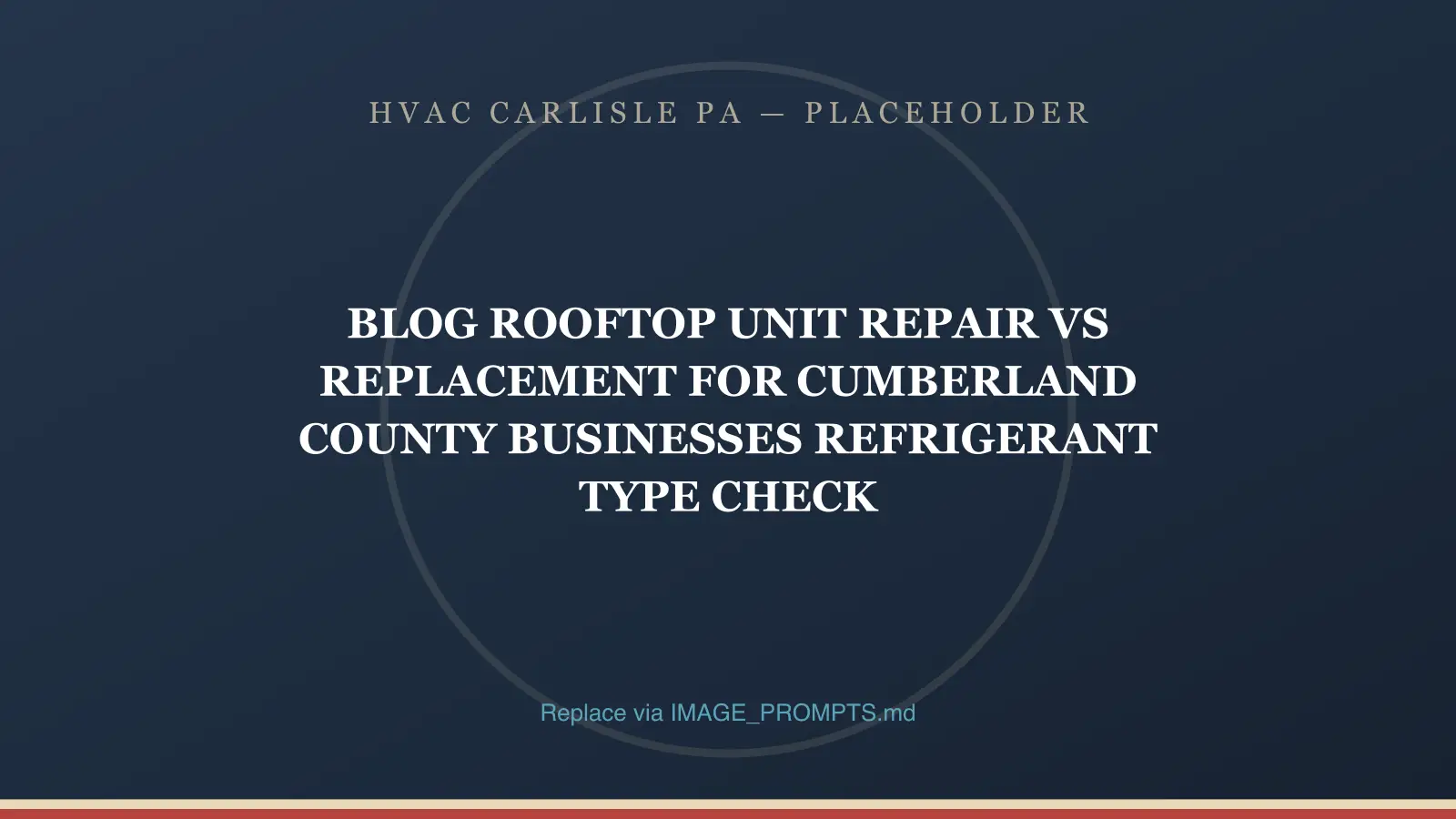 Technician checking the refrigerant type on a commercial rooftop unit data plate