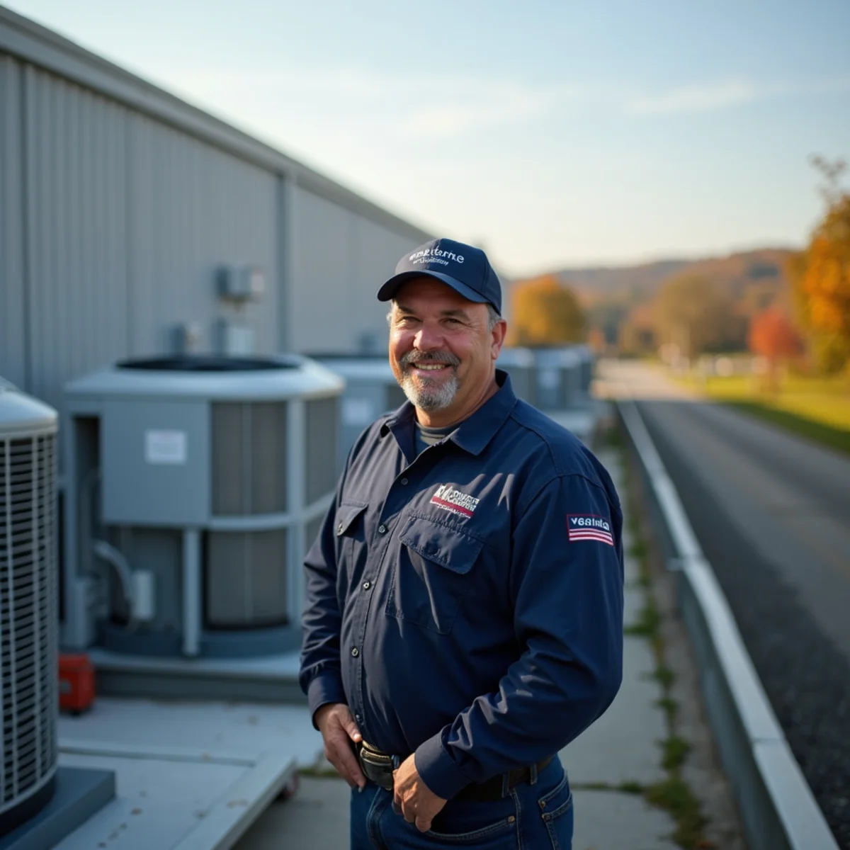Distribution warehouse along the US-11 corridor near Carlisle, PA with rooftop HVAC units