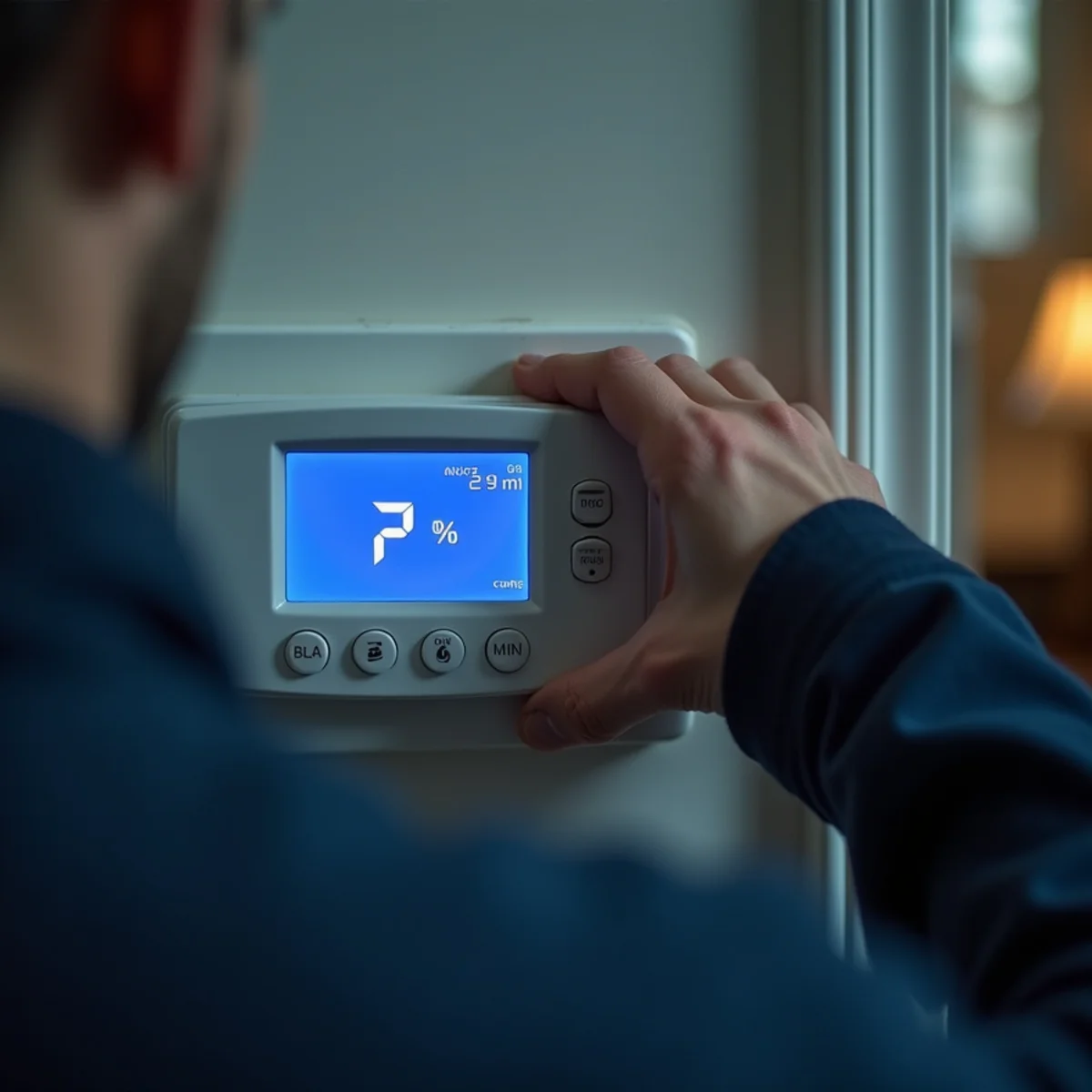 Thermostat showing a dropping indoor temperature during a furnace failure in Carlisle, PA