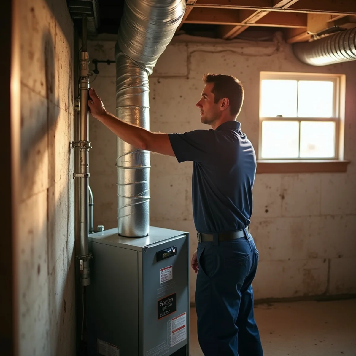 Whole-home dehumidifier ducted into a return in a Carlisle, PA basement