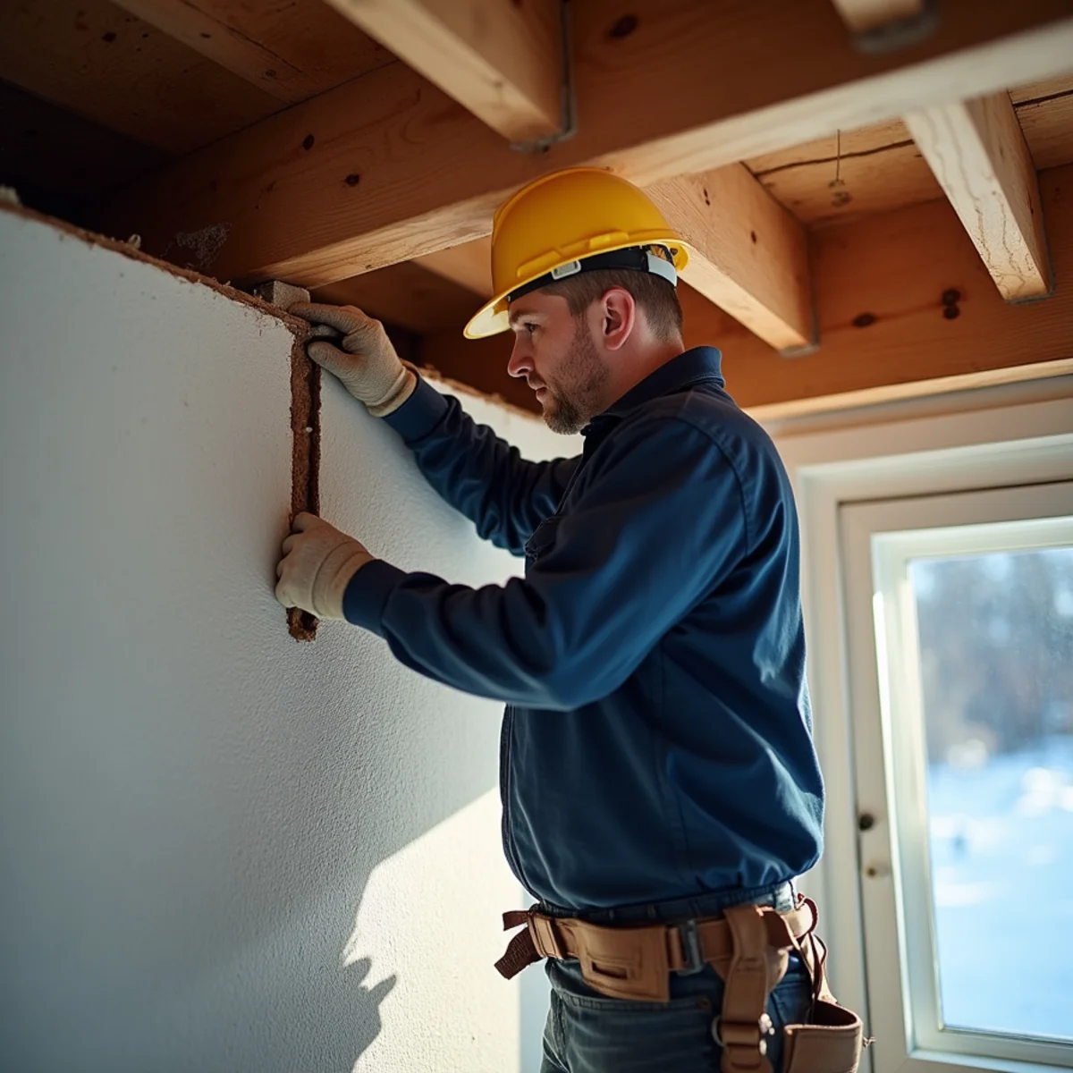 Sealing a rim joist and insulating pipes to winterize a Carlisle, PA home