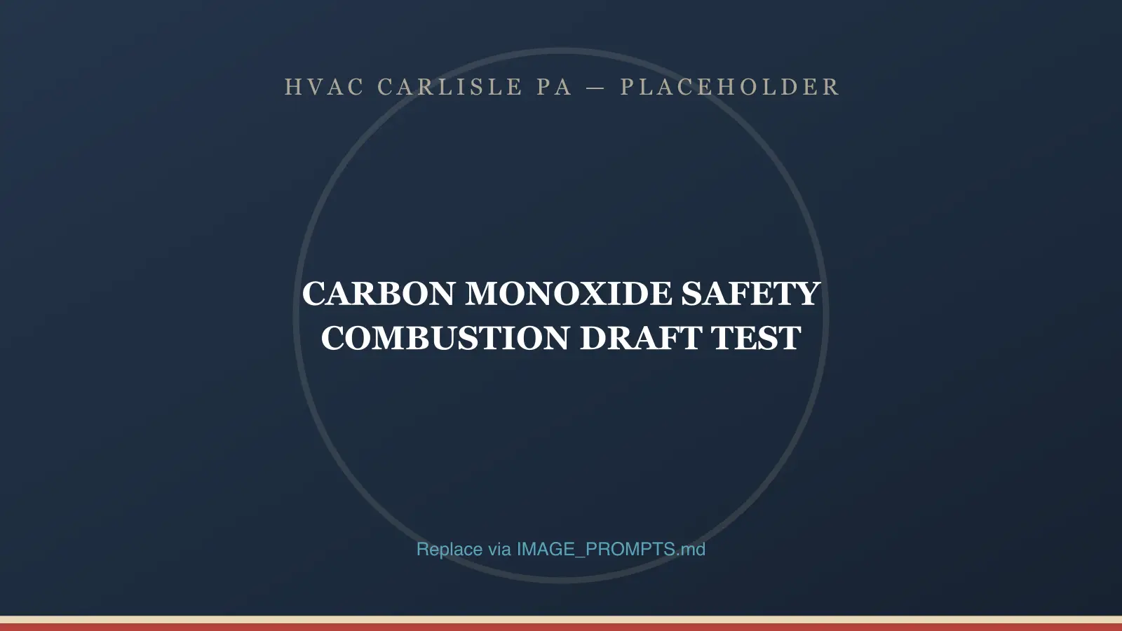 Technician performing a draft and carbon monoxide test on a gas water heater flue in Carlisle, PA