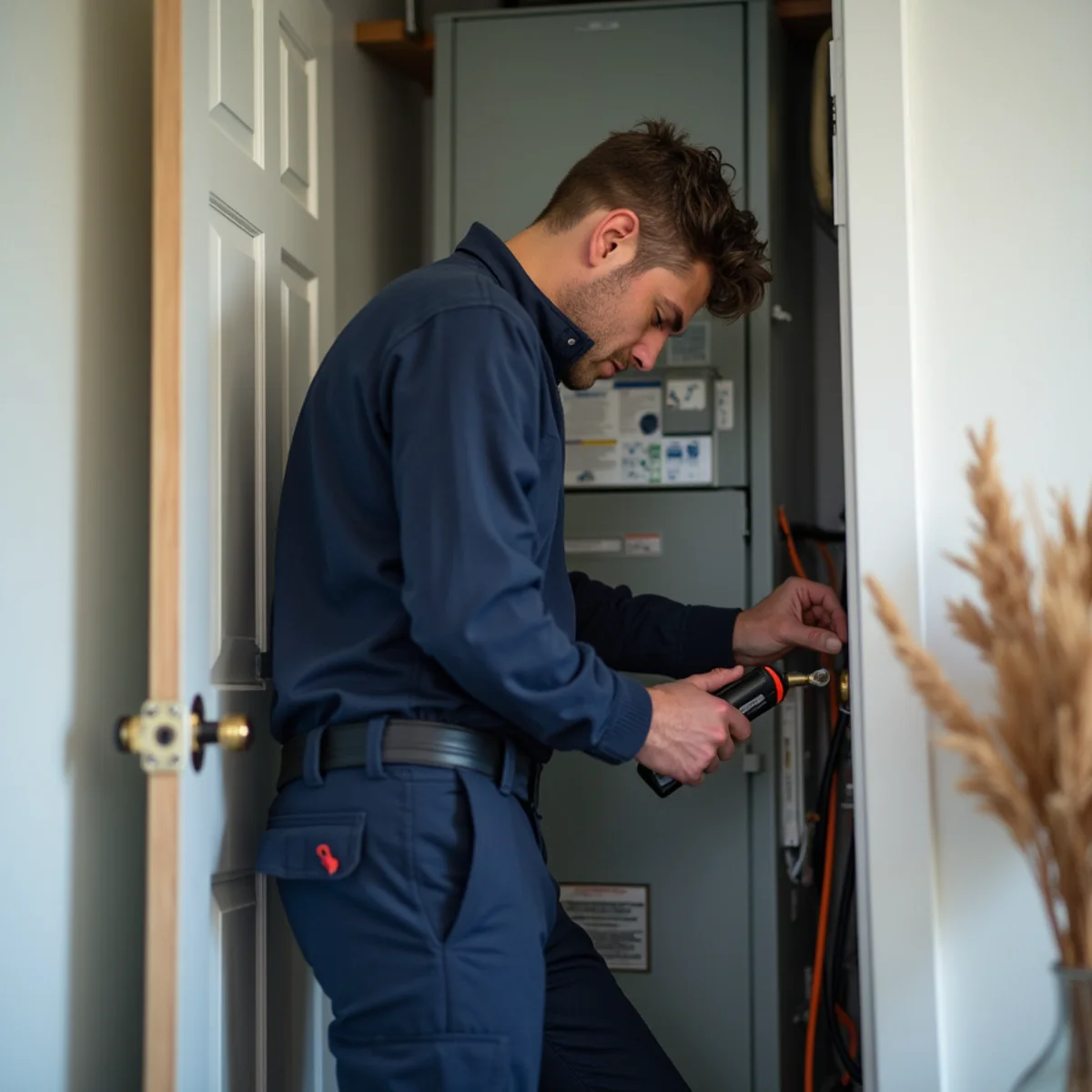 HVAC Carlisle PA technician working on an HVAC system in Dickinson Green, PA