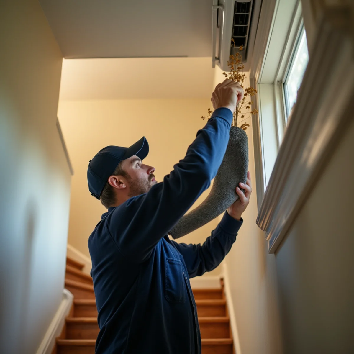 HVAC Carlisle PA technician working on an HVAC system in Mooreland, PA