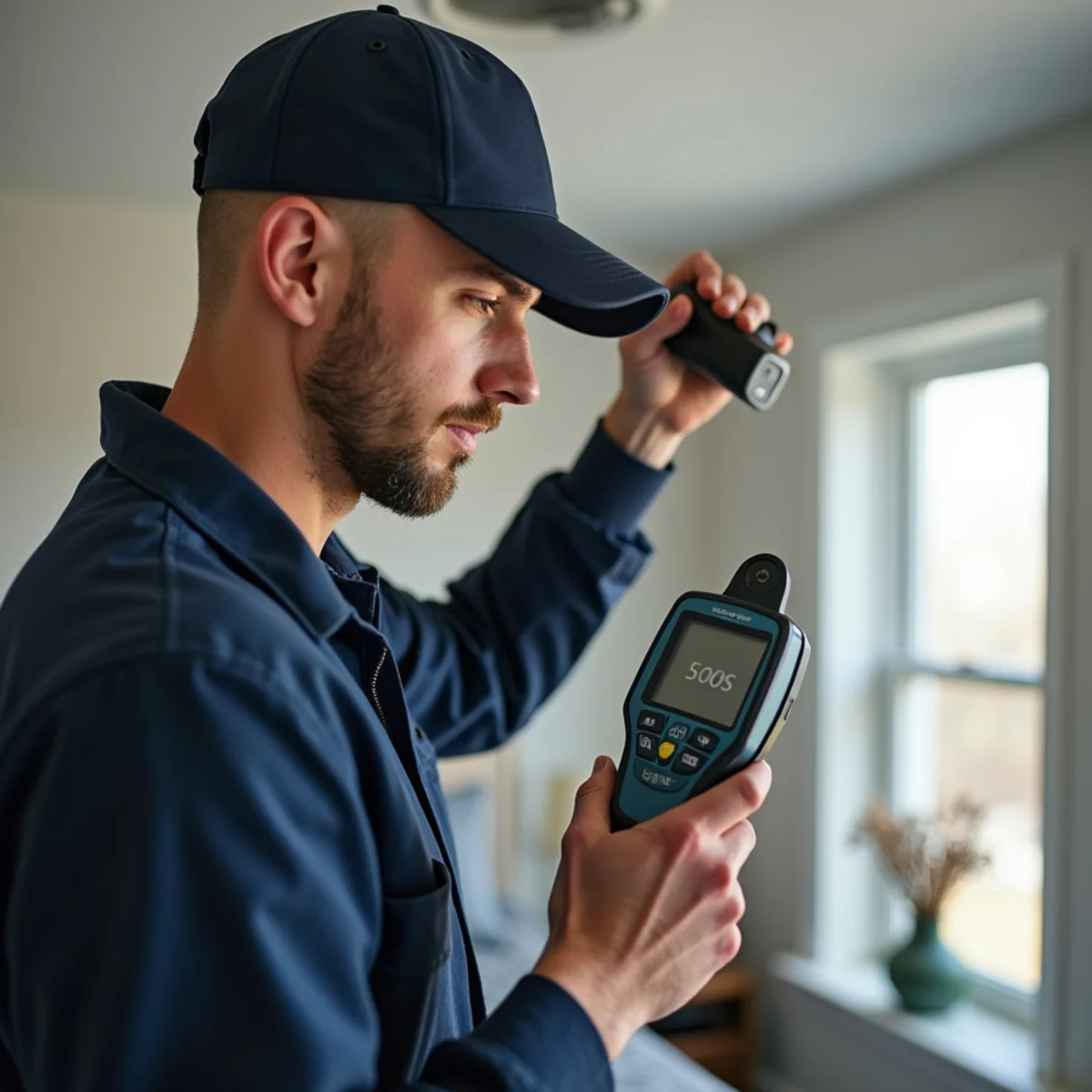 Measuring register airflow while balancing a duct system in Carlisle, PA
