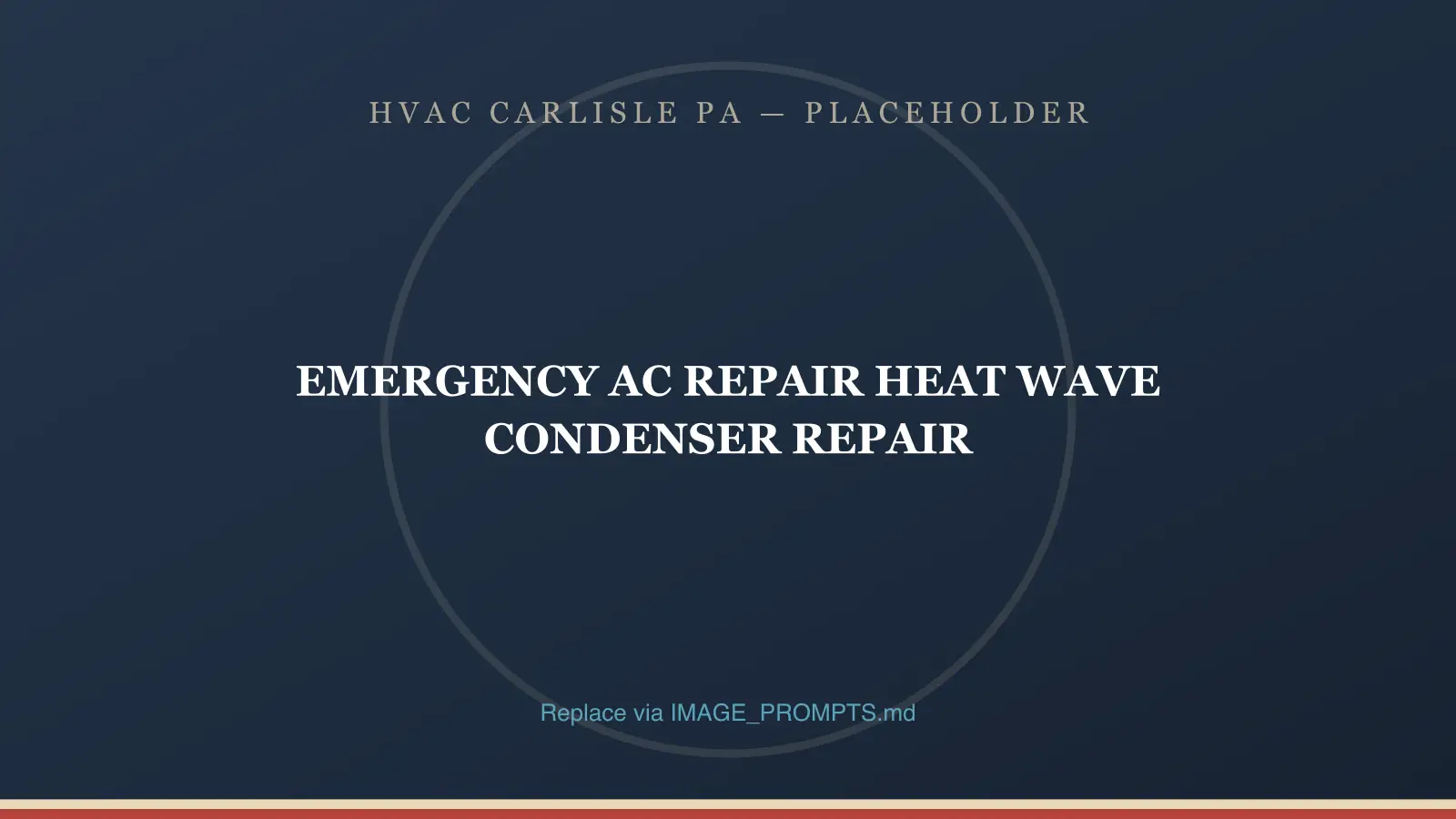Emergency air conditioning repair on an outdoor condenser during a Cumberland County heat wave