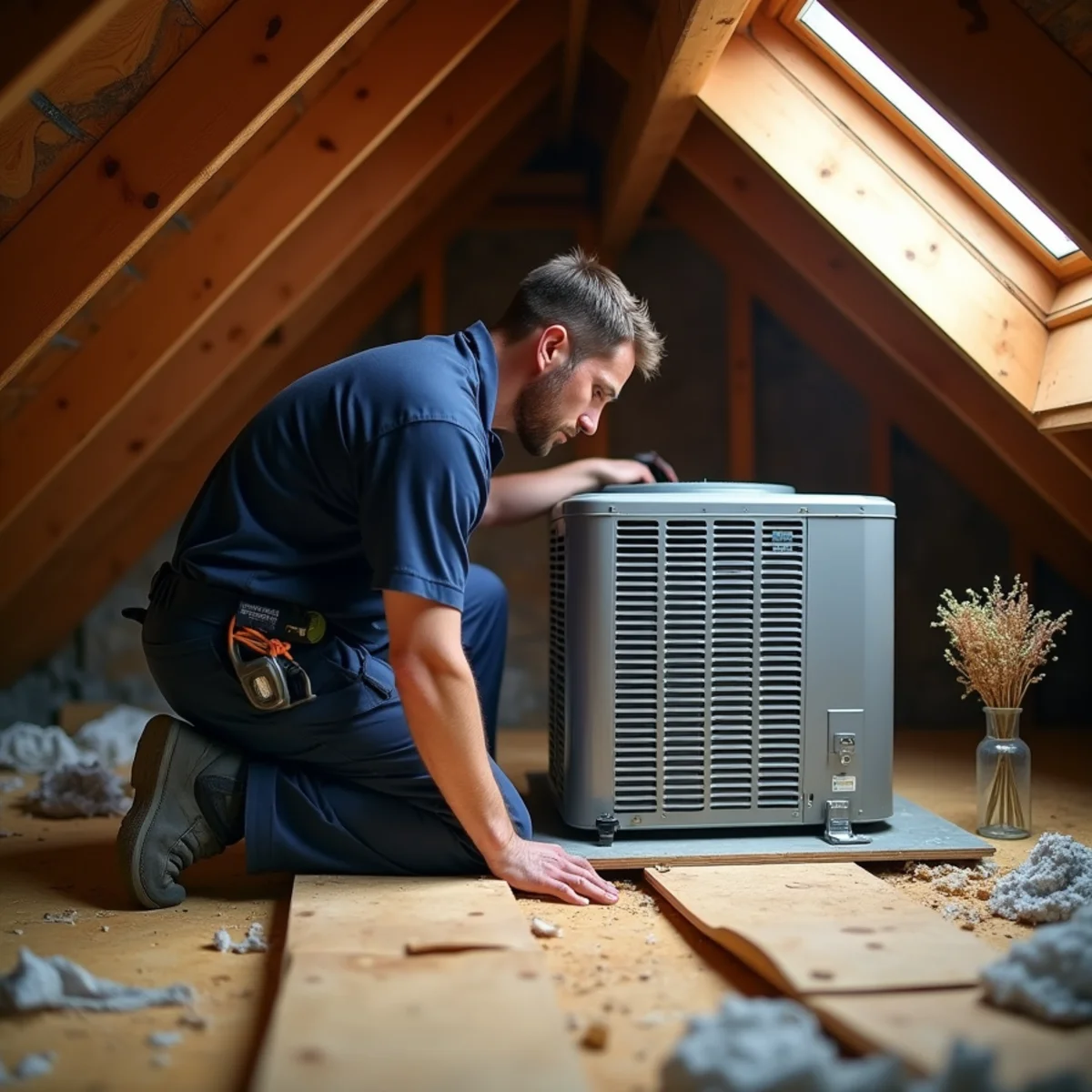 Air handler service during a Cumberland County heat wave in Carlisle, PA