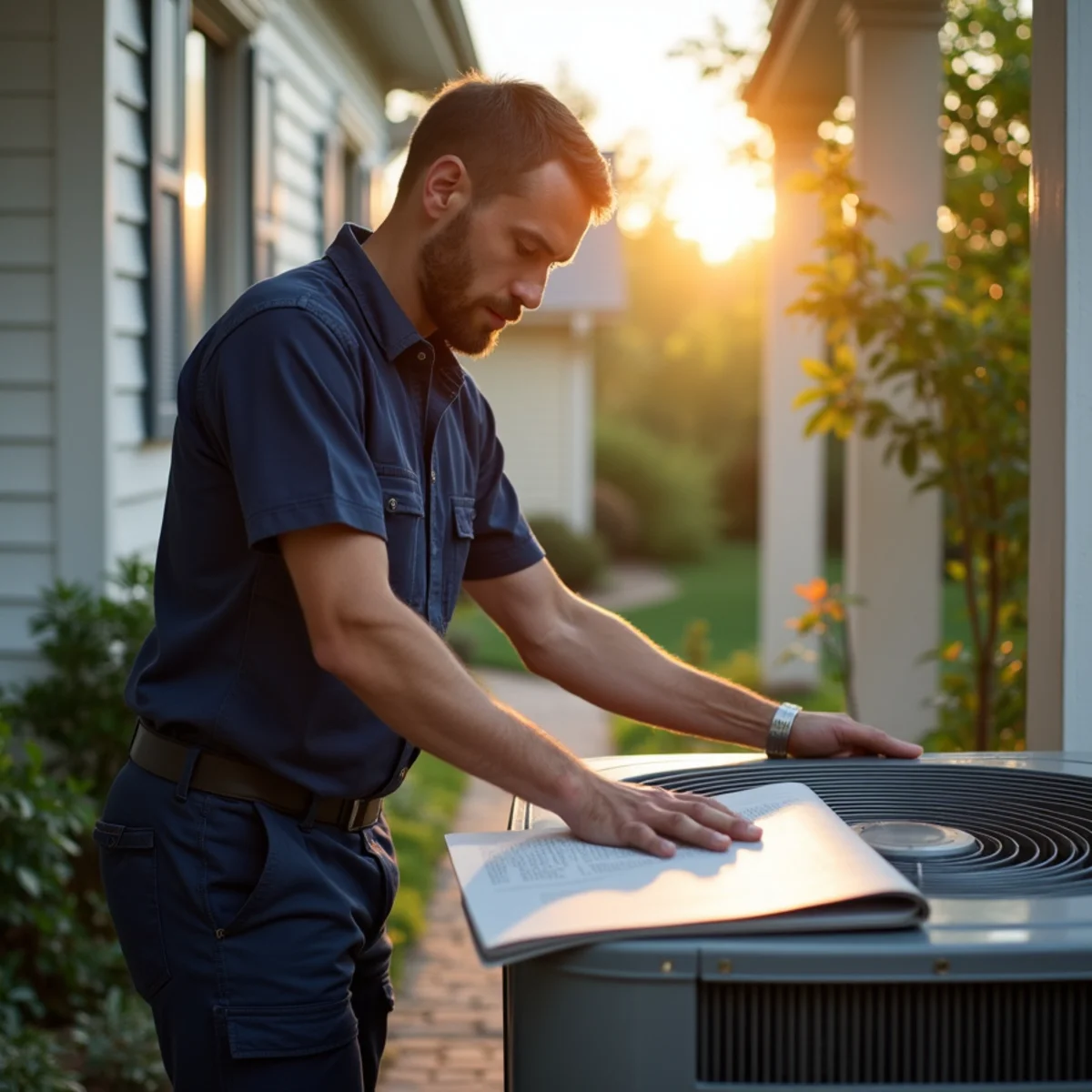 Completed emergency ac repair work handed over to a homeowner in Carlisle, PA