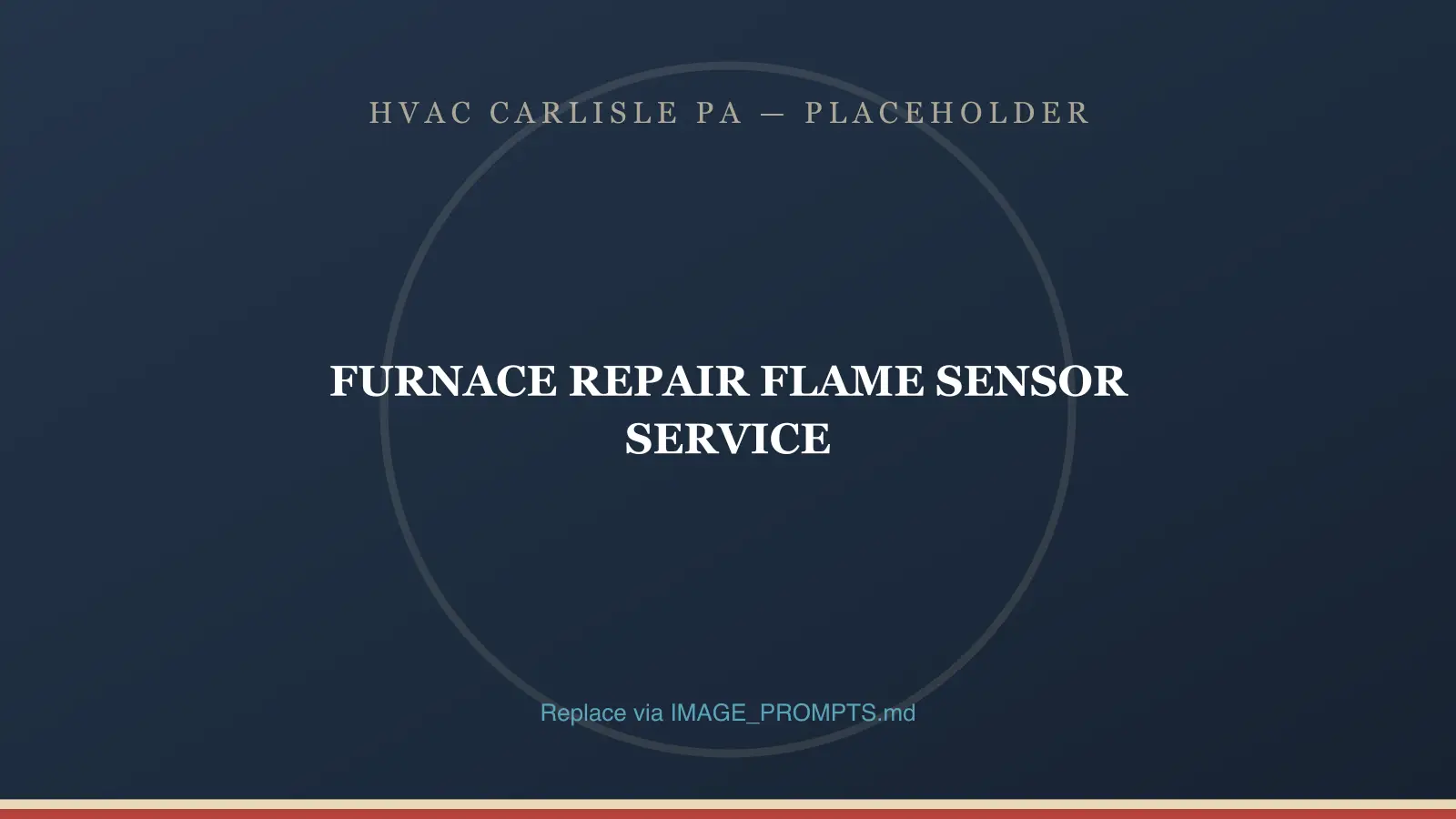 Technician cleaning a furnace flame sensor during a furnace repair in Carlisle, PA