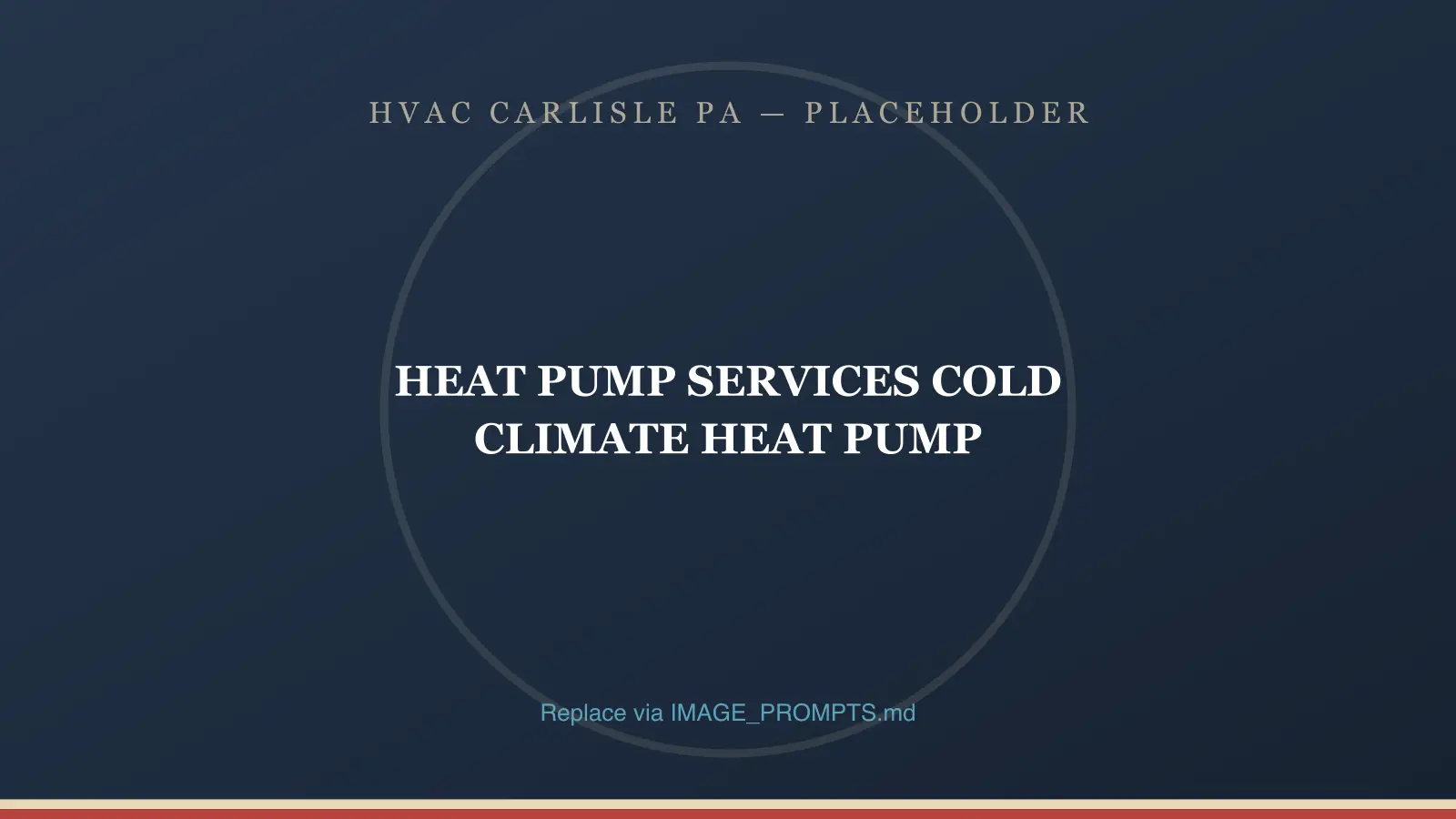 Cold-climate heat pump mounted on risers beside a Cumberland County, PA home in winter