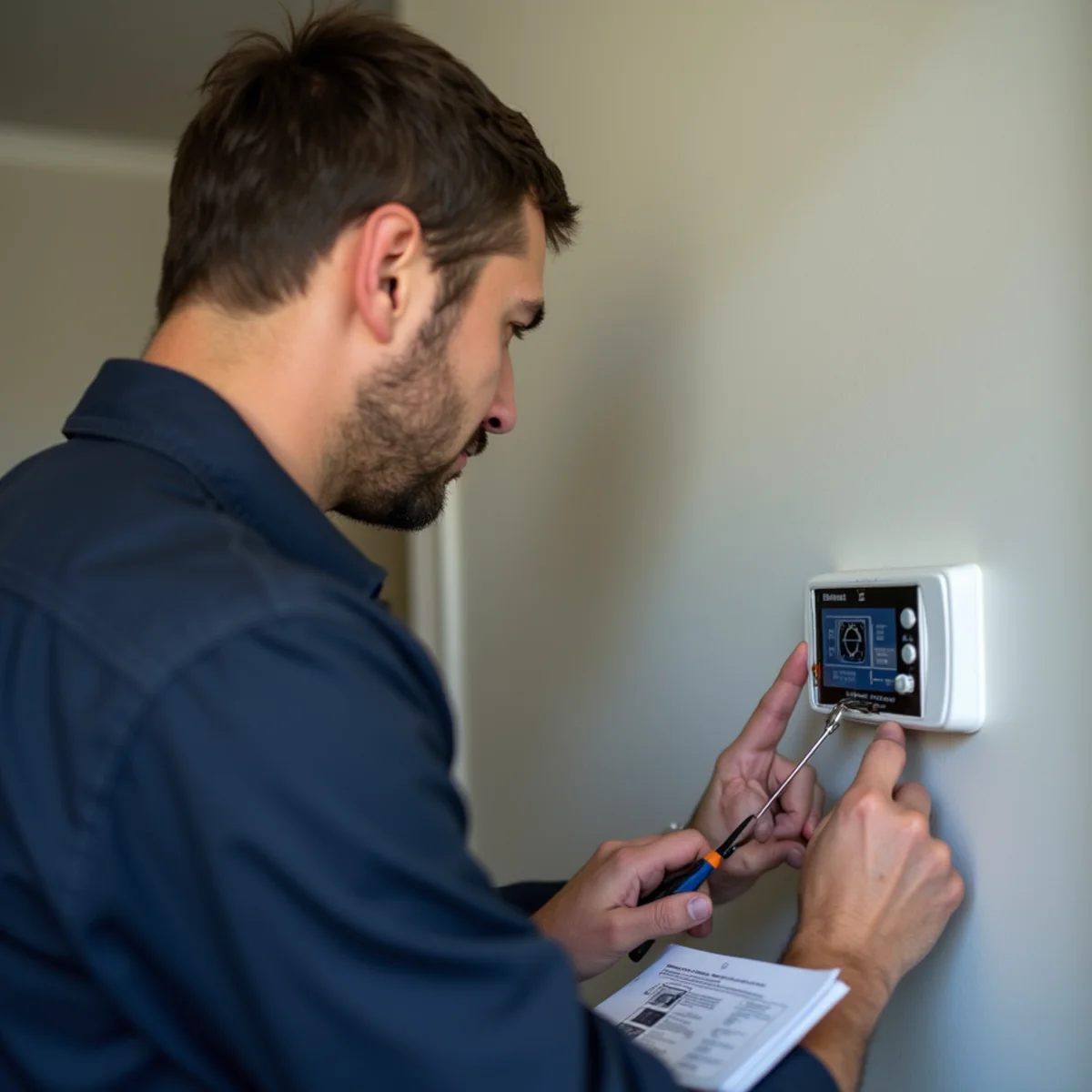 Configuring heat pump auxiliary heat lockout on a thermostat in a Carlisle, PA home