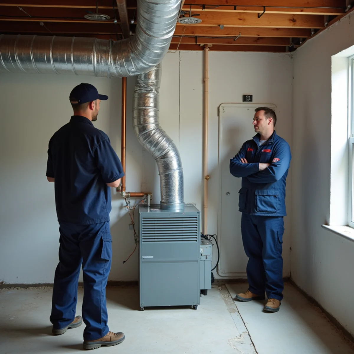 Whole-home dehumidifier and media air cleaner installed in a Carlisle, PA basement