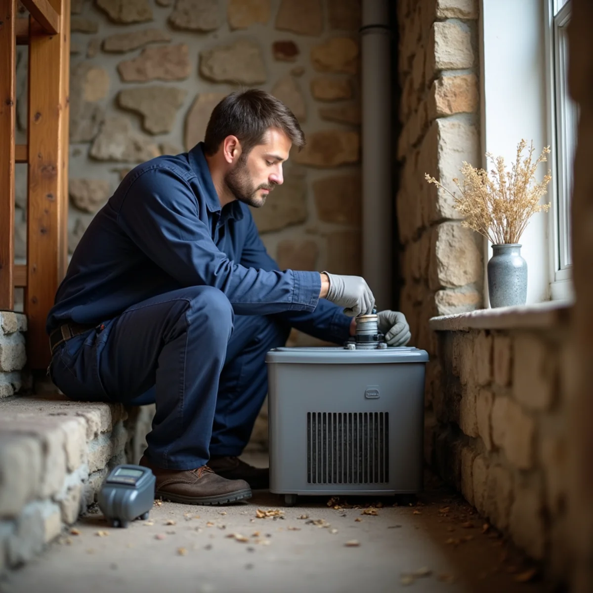 HVAC Carlisle PA technician working on an HVAC system in Boiling Springs, PA