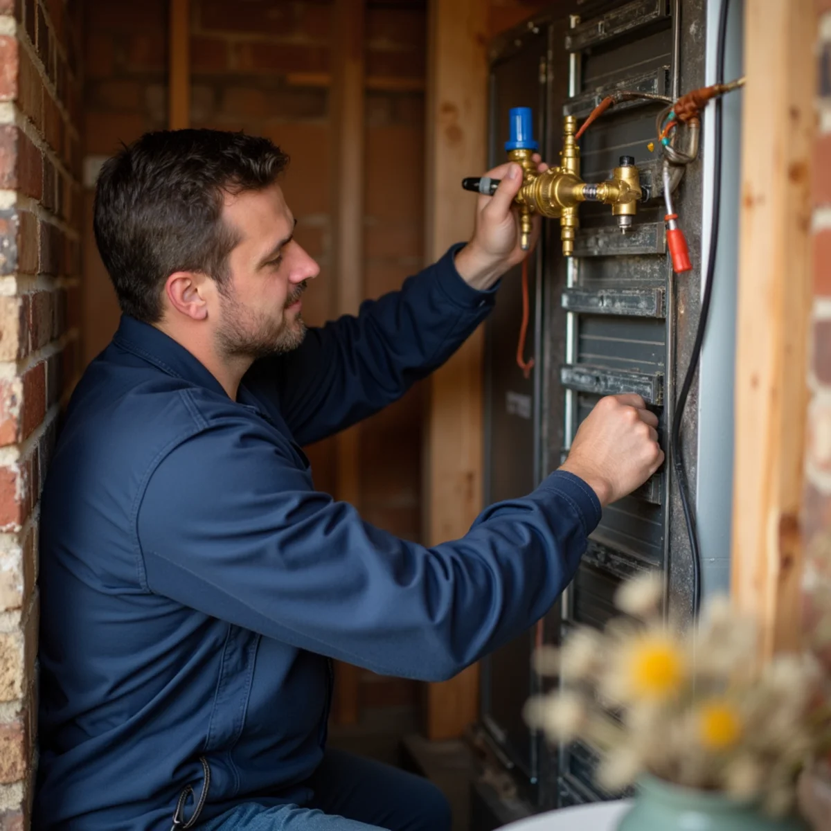 HVAC Carlisle PA technician working on an HVAC system in Chambersburg, PA