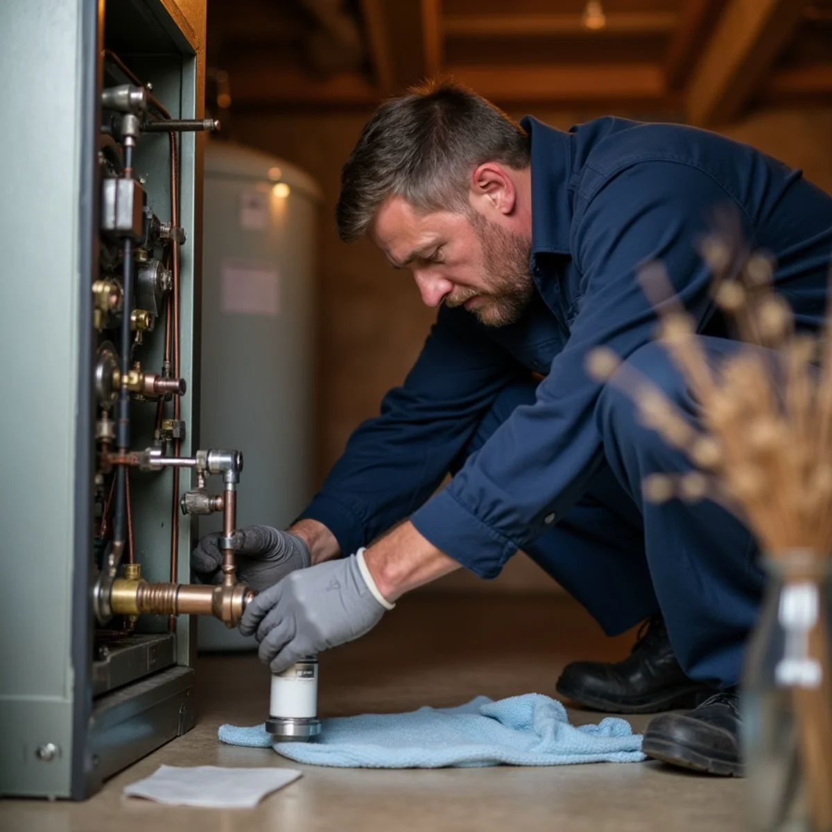 HVAC Carlisle PA technician working on an HVAC system in Franklintown, PA