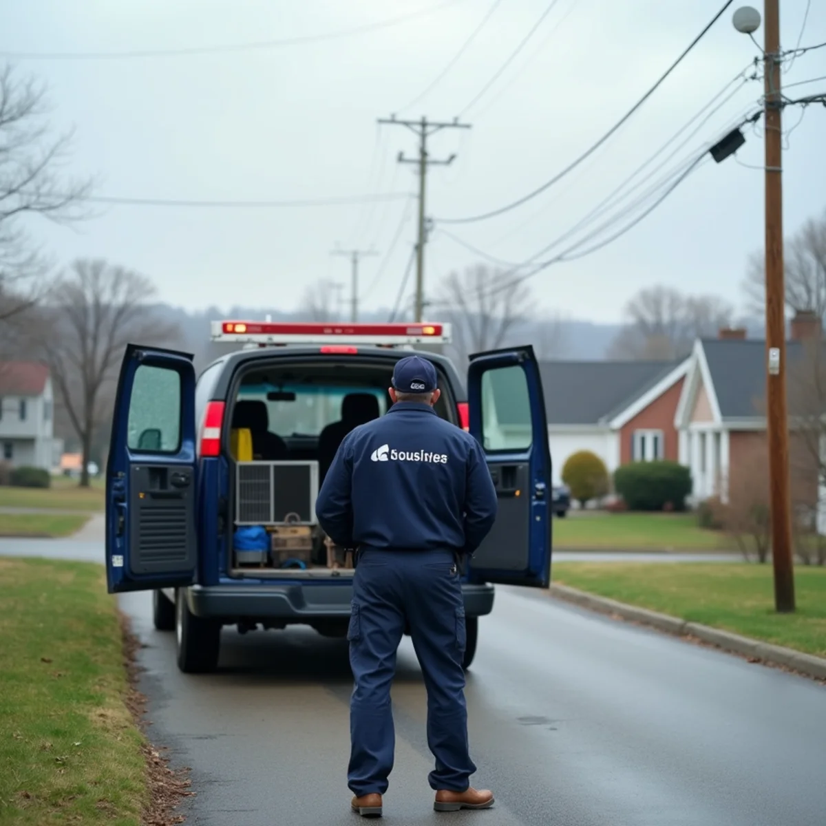 Suburban home in Hampden Township, PA during an HVAC system replacement
