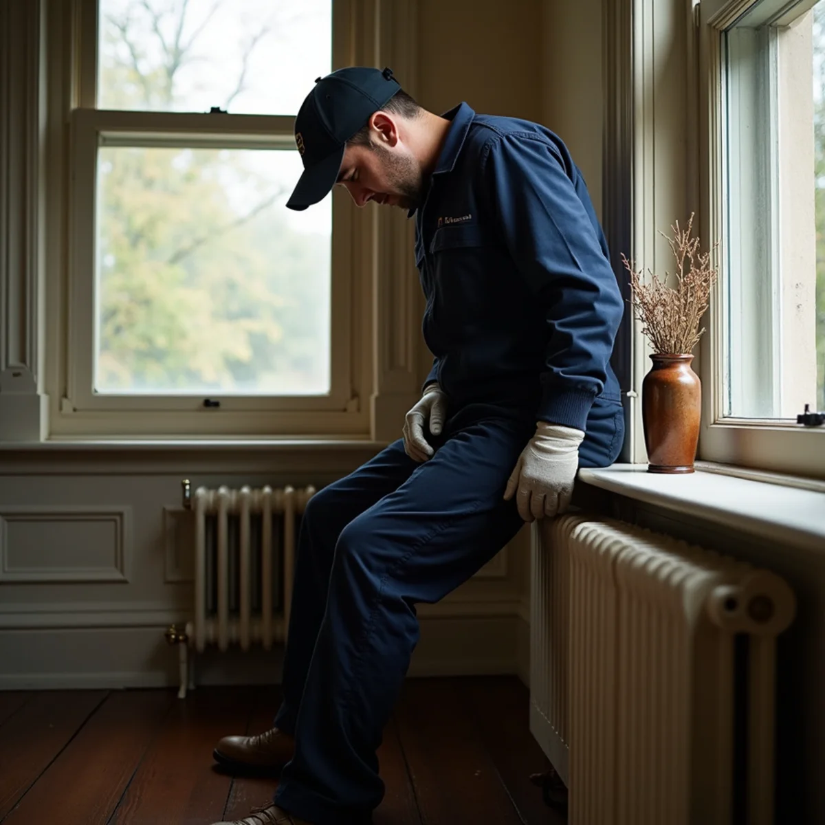 HVAC Carlisle PA technician working on an HVAC system in Middletown, PA