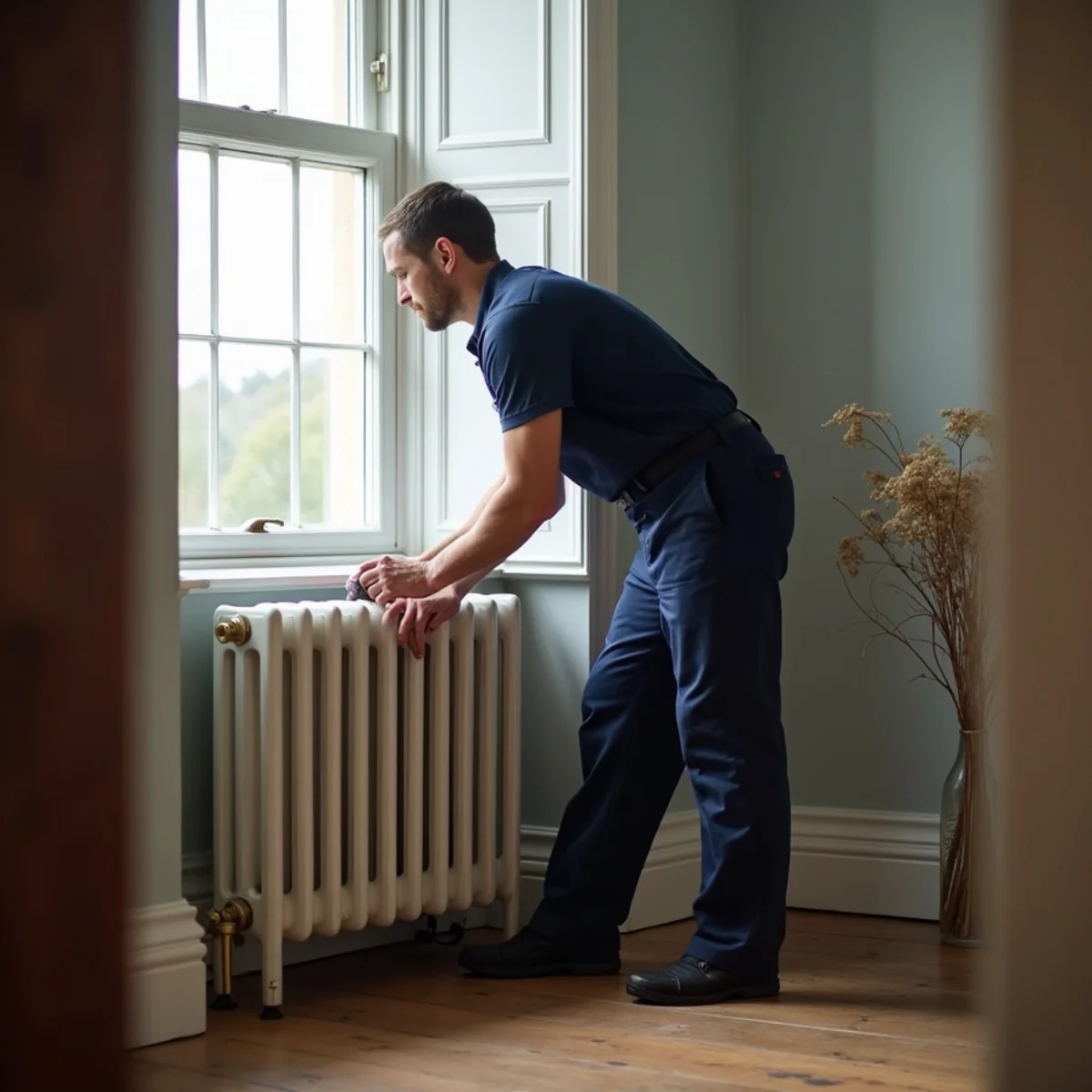 HVAC Carlisle PA technician working on an HVAC system in Newville, PA