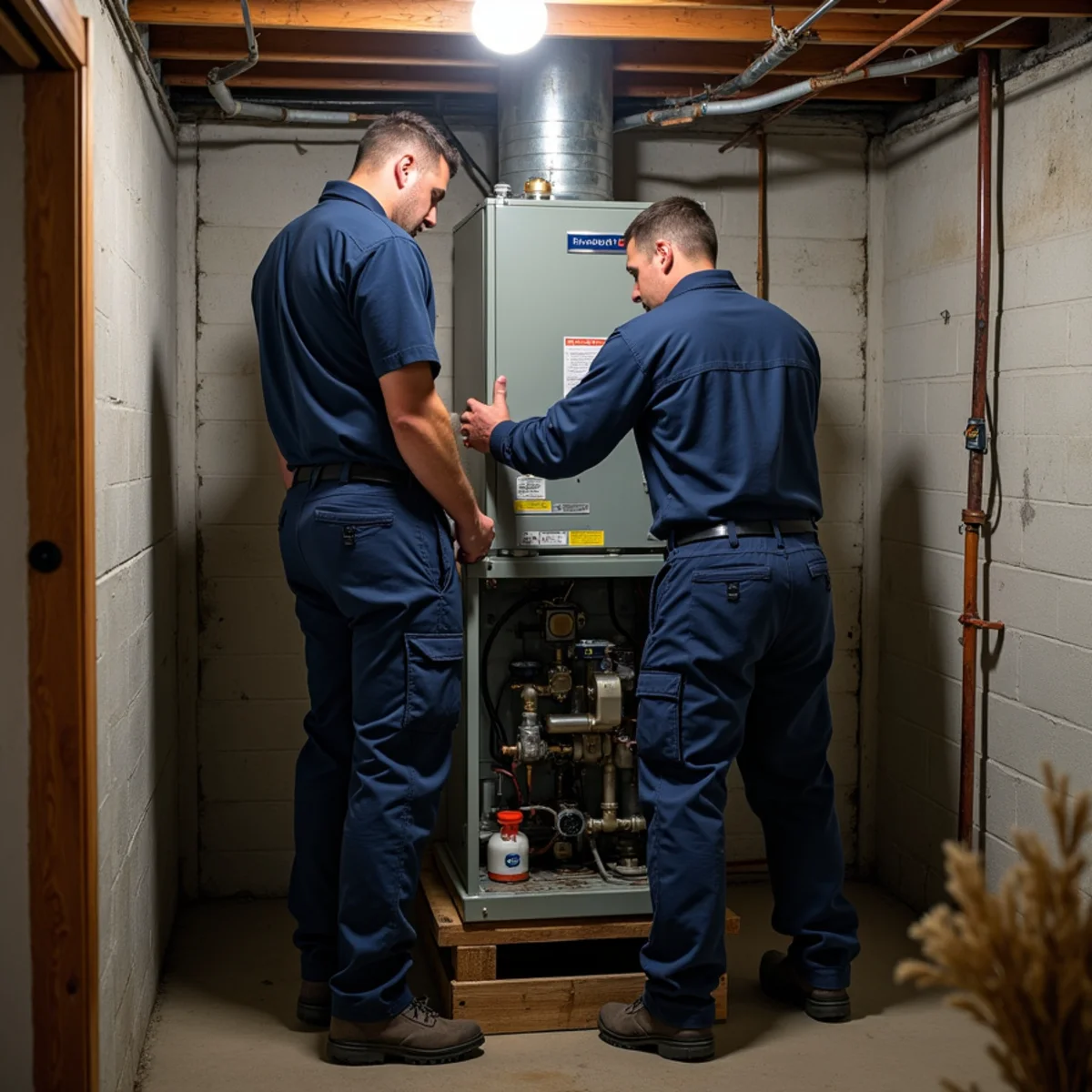 HVAC Carlisle PA technician working on an HVAC system in North Middleton Township, PA